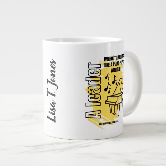 Ein Führer ohne Vision Jumbo-Tasse (Vorderseite Rechts)