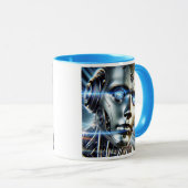 Ein funkelnder Android aus einer fernen Zukunft. Tasse (VorderseiteRechts)