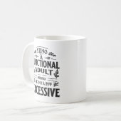 Ein funktionales Erwachsener im alltäglichen, sonn Kaffeetasse (Vorderseite Links)