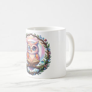 Ein funky himmlischer Eulen-Gelehrter-Becher! Kaffeetasse