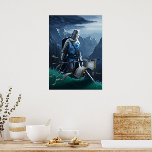 Ein furchtloser Ritter März an. Poster (Küche)