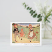 Ein Fuß hoch, ein Fuß runter im Kinderzimmer. Postkarte (Stehend Vorderseite)