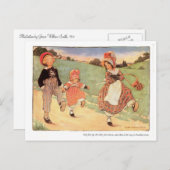 Ein Fuß hoch, ein Fuß runter im Kinderzimmer. Postkarte (Vorne/Hinten)