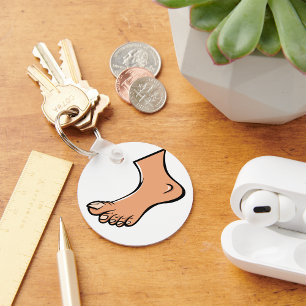 Ein Fuß-Schlüsselanhänger Schlüsselanhänger