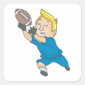 Ein Fußball fangen Quadratischer Aufkleber (Vorderseite)