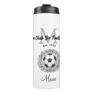 ein Fußballvereinsmonogramm ist, Jahr FIFA Welt Thermosbecher