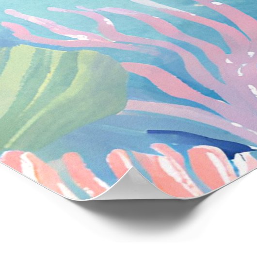 Ein Gal, der das Riff schnorchelt Poster (Ecke)