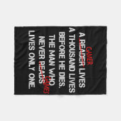 Ein Gamer lebt tausend Jahre lang ein lustiges Vid Fleecedecke (Vorderseite (Horizontal))