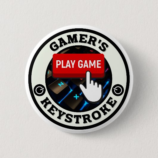 Ein Gamer und nur Keystroke Button (Vorderseite)
