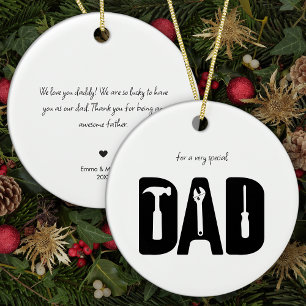 Ein ganz besonderer Vater Personalisierte Botschaf Keramik Ornament