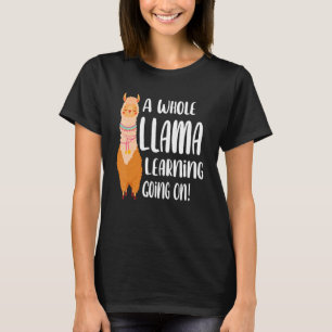 Ein ganzes Lama-Lernen auf LehrerInnen-Stu T-Shirt