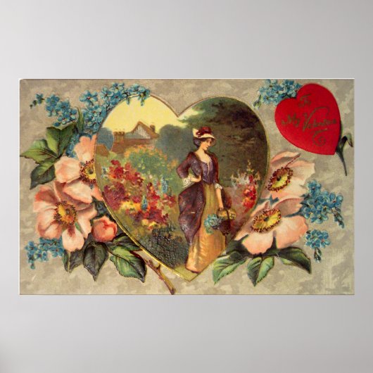 Ein Garten Blume Valentine Poster (Vorne)