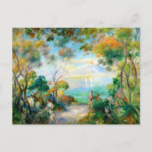 Ein Garten in Sorrento, August Renoir Postkarte (Vorderseite)