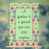 Ein Garten ist ein Freund Acrylschild (Neutral)