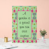 Ein Garten ist ein Freund Acrylschild (Hochzeit)