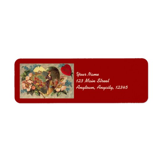 Ein Garten mit Blume Valentine Address Stickers (Vorne)