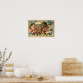 Ein Garten mit Blume Valentine Canvas Print Poster (Küche)