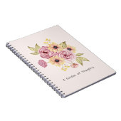 Ein Garten mit Gedanken Blumenstrauß Notizblock (Rechte Seite)