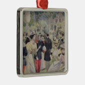 Ein Garten-Party beim Elysee Silbernes Ornament (Rechts)