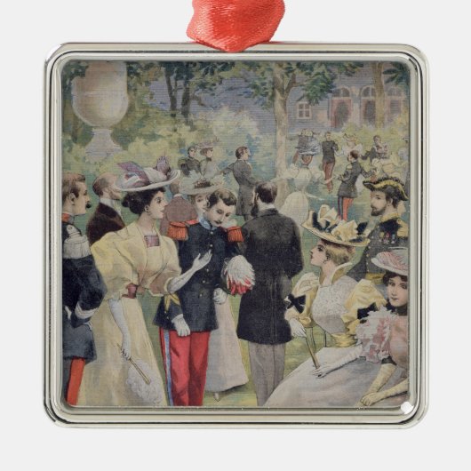 Ein Garten-Party beim Elysee Silbernes Ornament (Vorne)
