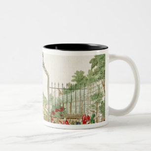 Ein Gartenbaubetrieb bei einem der Tore von Paris Zweifarbige Tasse