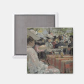 Ein Gartenrestaurant, 1906 Magnet (Vorderseite/Rückseite)
