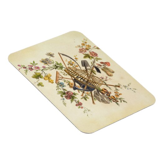 Ein Gartentextil-Design aus "Oeuvre contenant un Magnet (Rechte Seite)