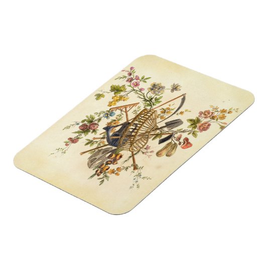 Ein Gartentextil-Design aus "Oeuvre contenant un Magnet (Linke Seite)