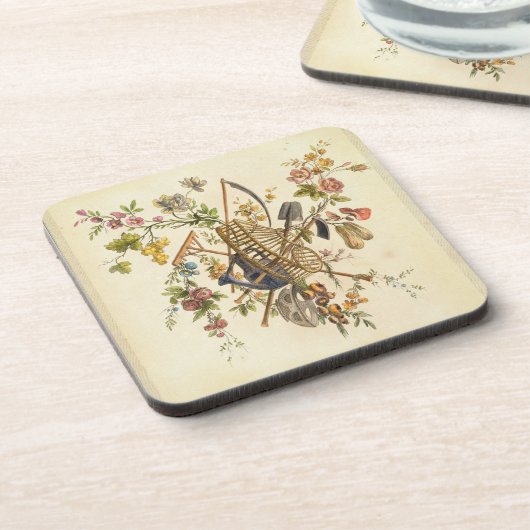 Ein Gartentextilentwurf, von 'contenant UNO des Untersetzer (Linke Seite)