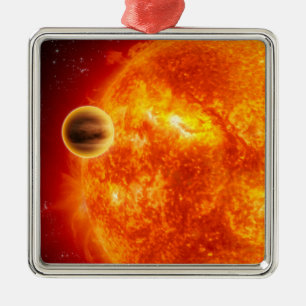 Ein Gasriese Exoplanet Silbernes Ornament