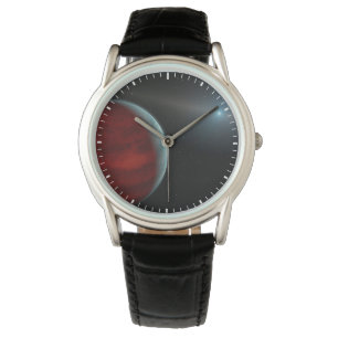 Ein Gasriese um einen weißen Zwergstern herum. Armbanduhr