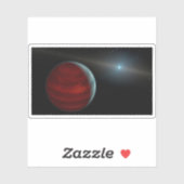 Ein Gasriese um einen weißen Zwergstern herum. Aufkleber (Blatt)