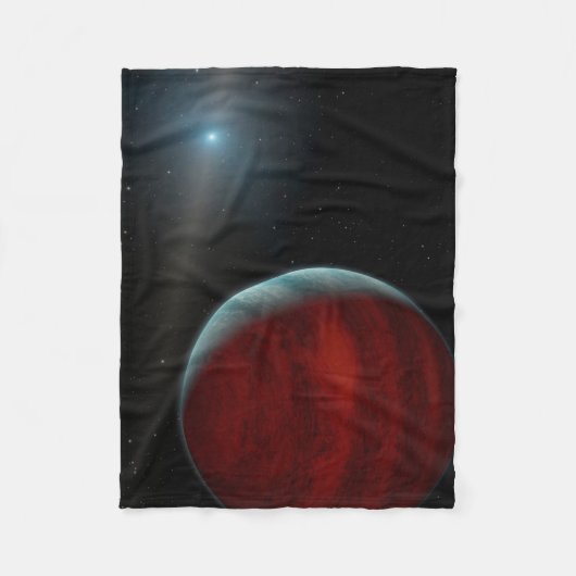 Ein Gasriese um einen weißen Zwergstern herum. Fleecedecke (Vorderseite)