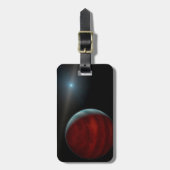 Ein Gasriese um einen weißen Zwergstern herum. Gepäckanhänger (Vorderseite vertikal)