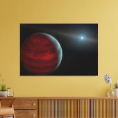 Ein Gasriese um einen weißen Zwergstern herum. Leinwanddruck (Insitu (Wohnzimmer))