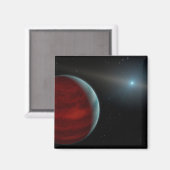 Ein Gasriese um einen weißen Zwergstern herum. Magnet (Vorderseite/Rückseite)