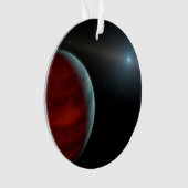 Ein Gasriese um einen weißen Zwergstern herum. Ornament (Vorderseite)