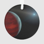 Ein Gasriese um einen weißen Zwergstern herum. Ornament (Rückseite)