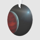 Ein Gasriese um einen weißen Zwergstern herum. Ornament (Vorderseite)