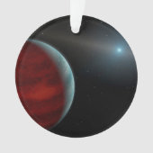 Ein Gasriese um einen weißen Zwergstern herum. Ornament (Vorderseite)