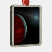 Ein Gasriese um einen weißen Zwergstern herum. Ornament Aus Metall (Rechts)