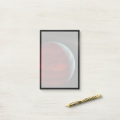 Ein Gasriese um einen weißen Zwergstern herum. Post-it Klebezettel (Auf Schreibtisch)