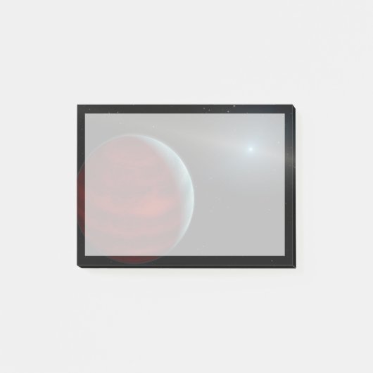 Ein Gasriese um einen weißen Zwergstern herum. Post-it Klebezettel (Vorderseite)