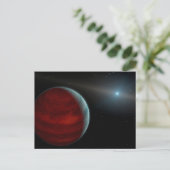 Ein Gasriese um einen weißen Zwergstern herum. Postkarte (Stehend Vorderseite)