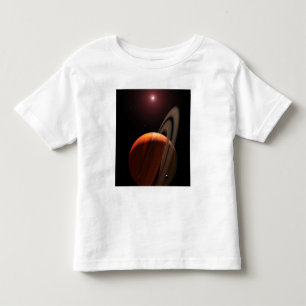 Ein Gasrieseplanet, der einen roten Zwerg in Kleinkind T-shirt