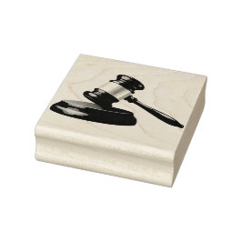 Ein Gavel und ein Klangblock Gummistempel