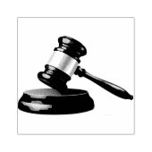 Ein Gavel und ein Klangblock Gummistempel (Prägung)