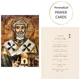Ein Gebet der St. Clement of Rome Prayer Card Platzkarte