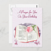 Ein Gebet für deinen Geburtstag Postkarte (Vorne/Hinten)