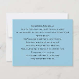 "Ein Gebet für den Frieden"-Karte Dankeskarte